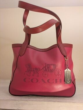Coach C5775 Beautiful Leather Shoulder/Tote Bag Pink